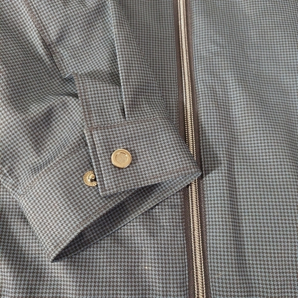 Thomas Hardy Blue Jacket Size L Classic Herringbone Zip Up Members High Neck L - Picture 5 of 11